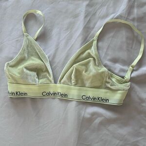 Calvin Klein Green Bra with Signature Elastic Band